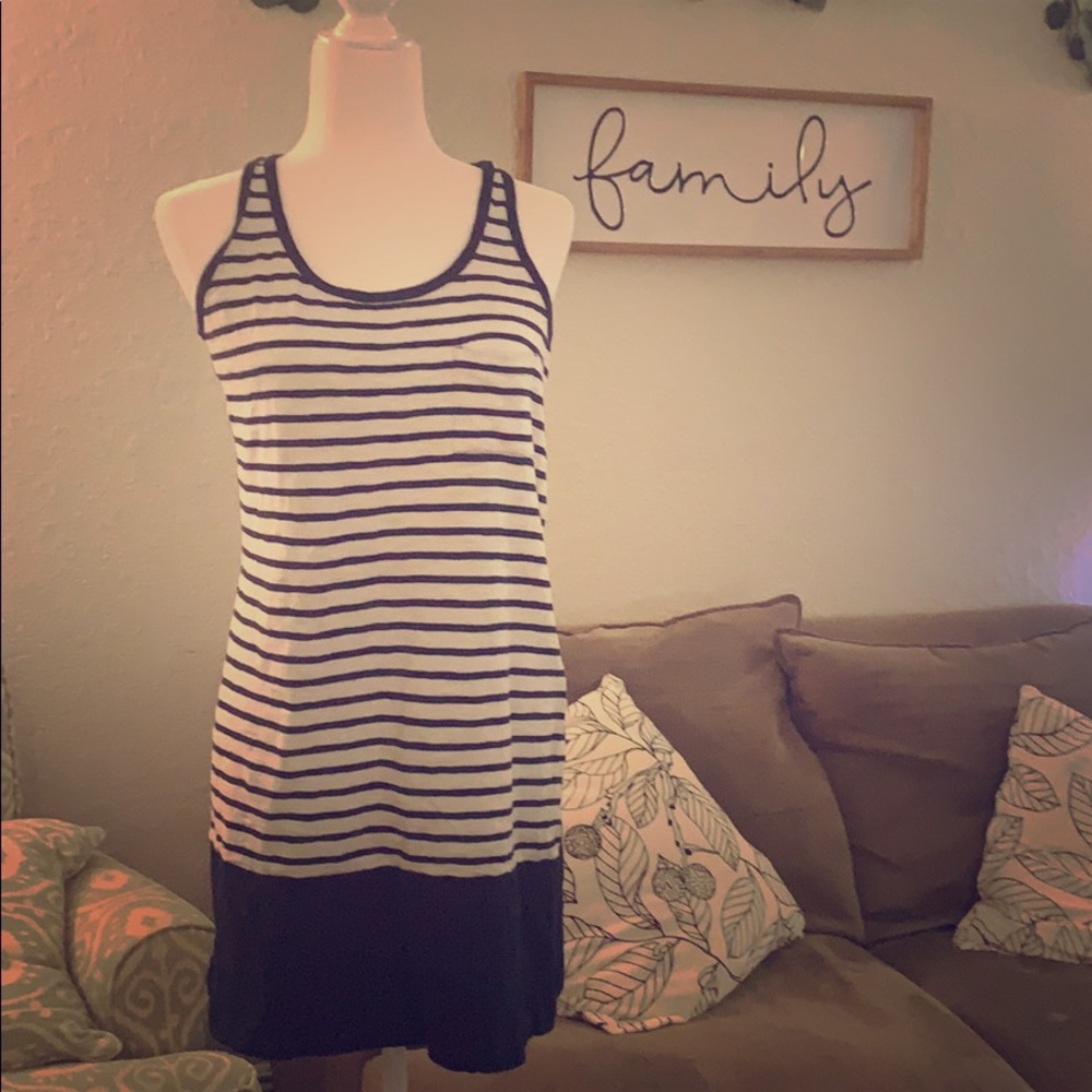 2/$15 🖤 GAP Navy Striped Sleeveless Cotton Dress